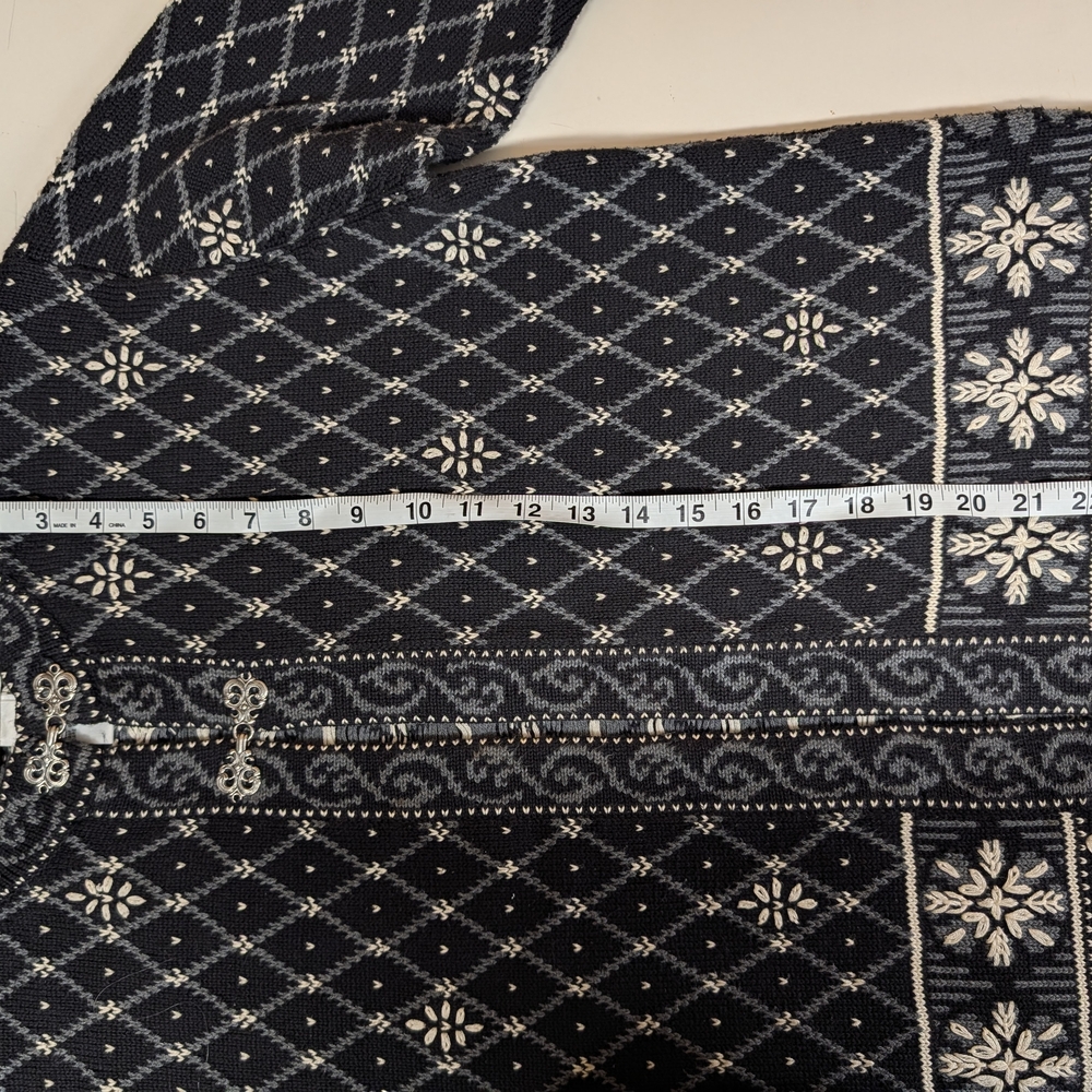 Talbots Nordic Fair Isle Knit Cardigan M - Picture 8 of 9